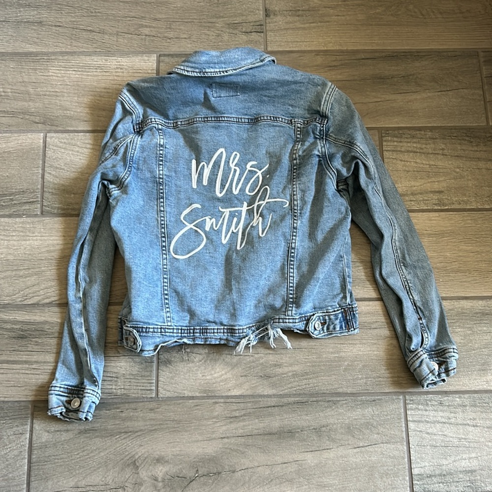 Mrs. Smith embroidered jean jacket